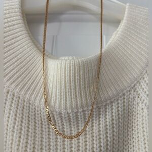 14k Gold Plated Elegant 22inch Chain Necklace w/bonus bracelet